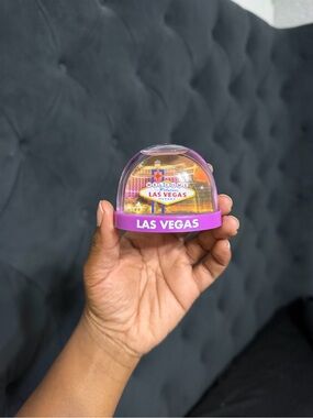 Las Vegas Purple Snow Globe Souvenir